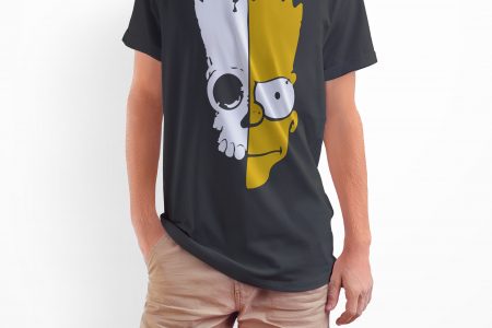 Rebellious Bartholomew JoJo “Bart” Simpson  T-Shirt (Σκούρο γκρι)