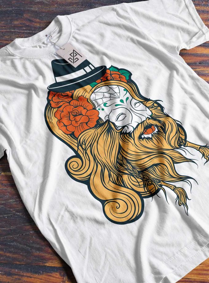 Woman With A Great Beard Classic Unisex Crewneck T-shirt (White)