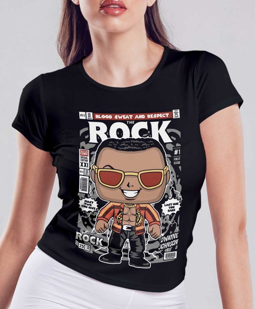 Dwayne Johnson The Rock Black Tshirt