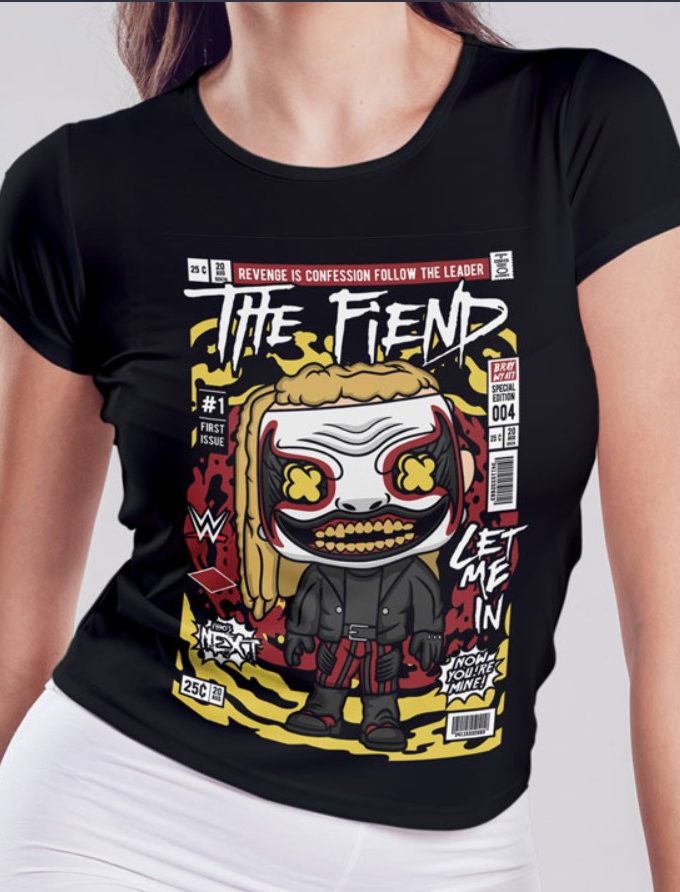 Barry Wyatt - The Fiend "Who Is Next, Now You Are Mine" Comic/Pop Art T-Shirt (Μαύρο)