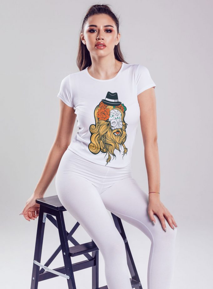 Woman With A Great Beard Classic Unisex Crewneck T-shirt (White)