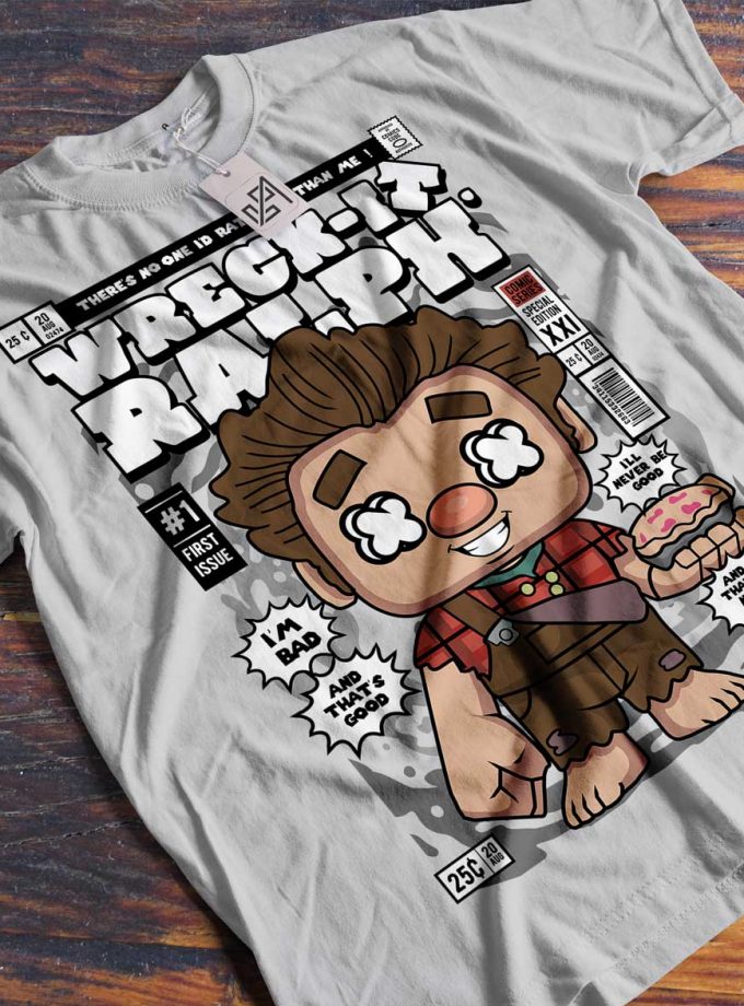 Wreck It Ralph "There Is No One I'd Rather Be Than Me" Classic Women's Crewneck T-shirt (Sports Grey)