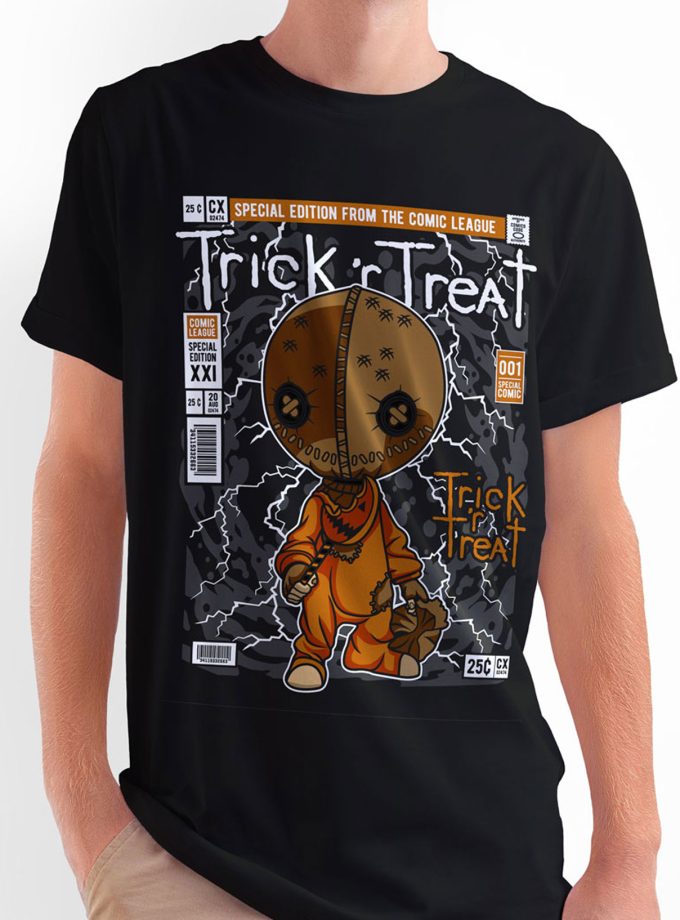 Warner Bros - Trick or Treat Sam "Special Edition From The Comic League" Comic/Pop Art T-Shirt (Μαύρο)