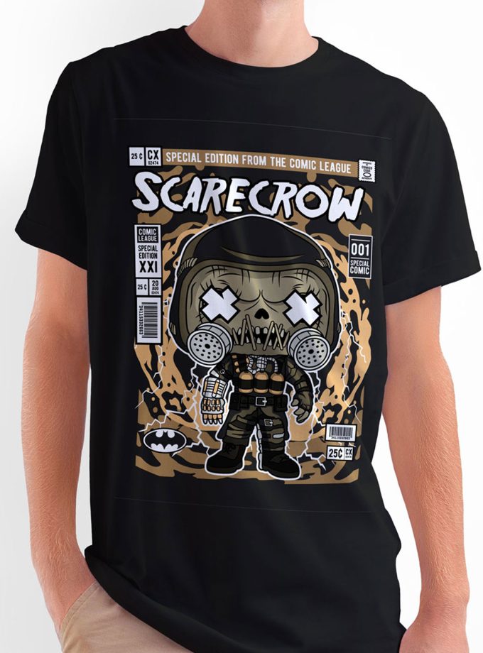 DC Comics - Scare Crow "Special Edition From The Comic League" Comic/Pop Art T-Shirt (Μαύρο)