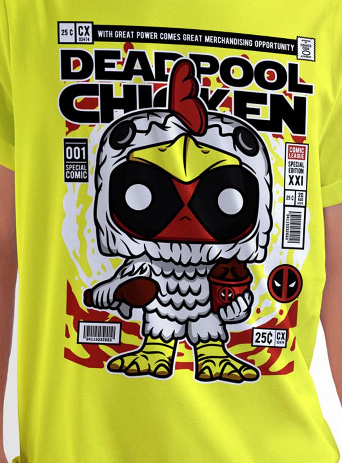 Marvel - Deadpool The Chicken "Special Edition From The Comic League" Comic/Pop Art T-Shirt